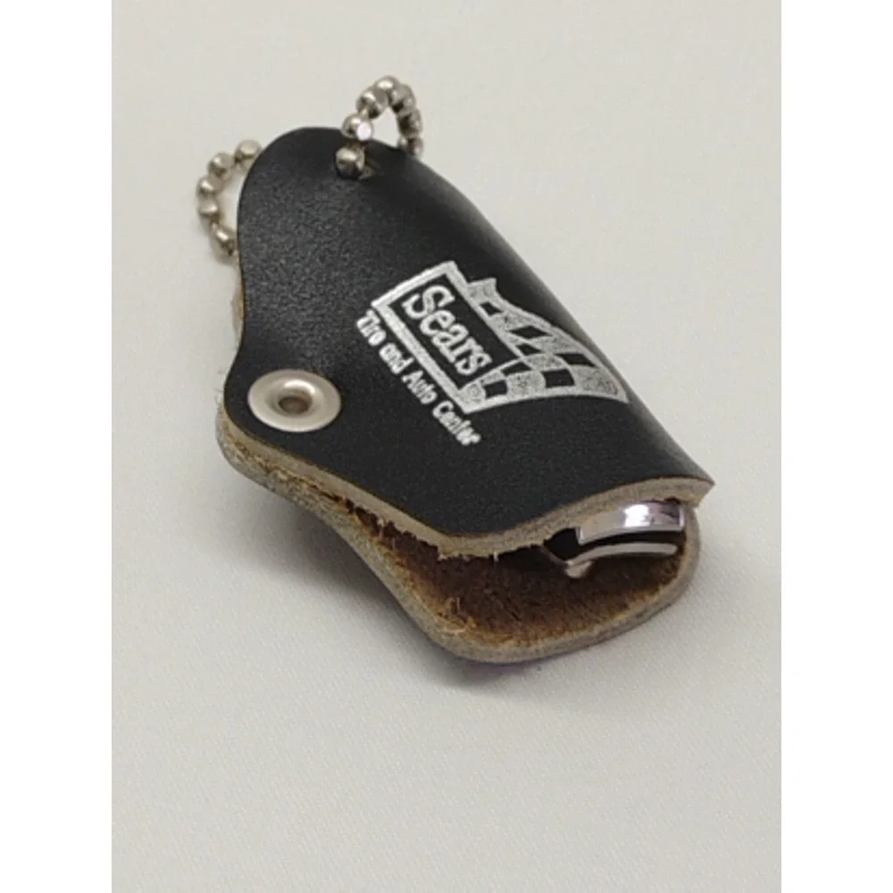 Vintage‎ Sears Tire Auto Center Nail Clipper Die Hard Keychain Set Advertising